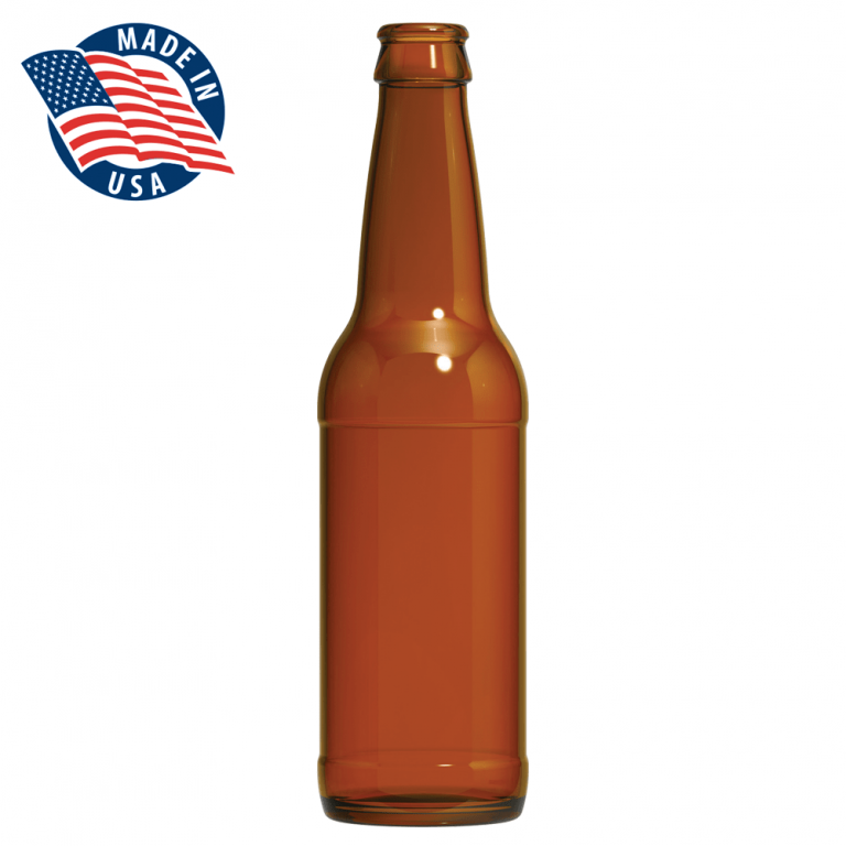 12 oz. (355 ml) Standard Longneck Amber Glass Beer Bottle, Pry-Off