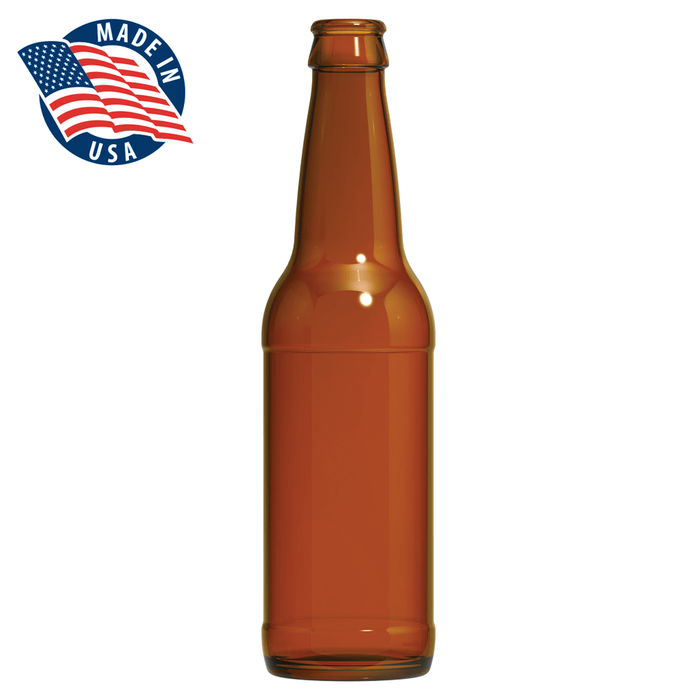12 oz. (355 ml) Standard Longneck Flint Glass Beer Bottle, Twist