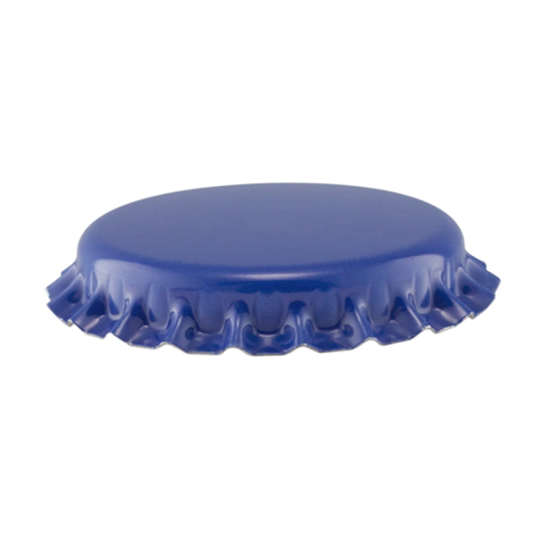 Blue Beer Bottle Caps, Oxygen Barrier, 26 mm Universal Crown, 10,000/Case