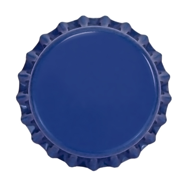 Blue Beer Bottle Caps, Oxygen Barrier, 26 mm Universal Crown, 10,000/Case