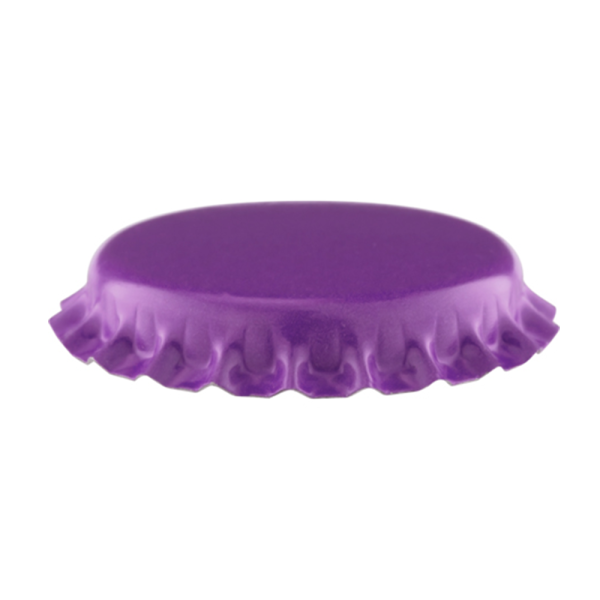 Purple Beer Bottle Caps, Oxygen Barrier, 26 mm Universal Crown, 10,000/Case