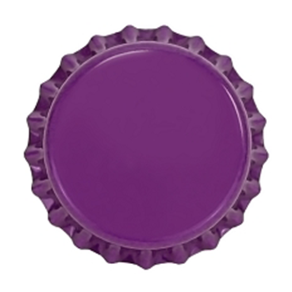 Purple Beer Bottle Caps, Oxygen Barrier, 26 mm Universal Crown, 10,000/Case