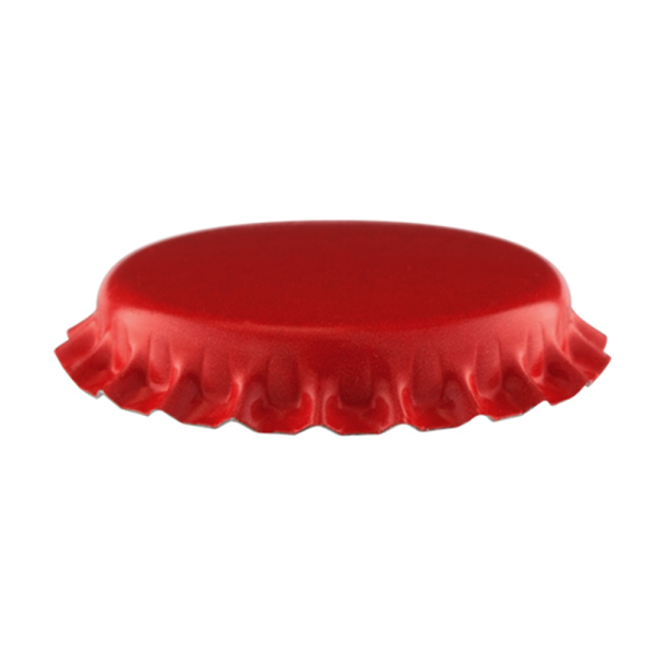 Red Beer Bottle Caps, Oxygen Barrier, 26 mm Universal Crown, 10,000/Case