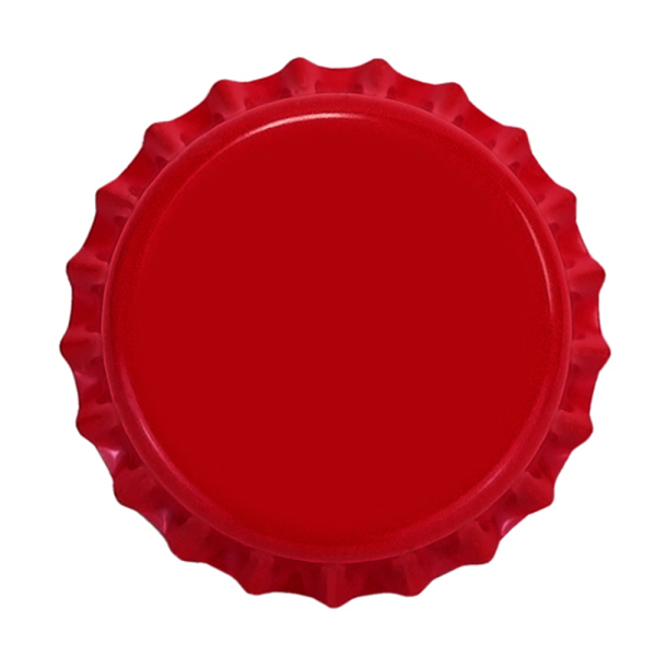 Red Beer Bottle Caps, Oxygen Barrier, 26 mm Universal Crown, 10,000/Case